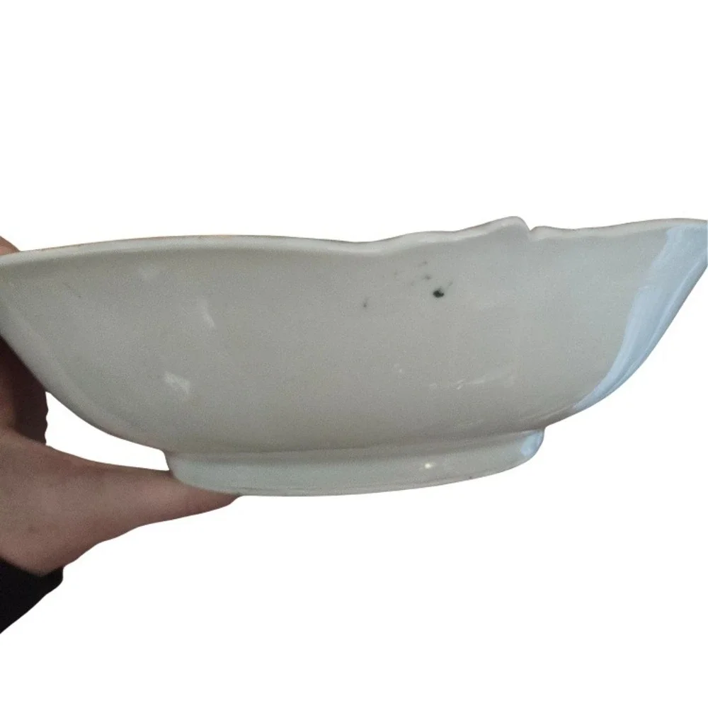 Antique Bavaria JPSV Serving Bowl Green w/ Roses‎ 10
